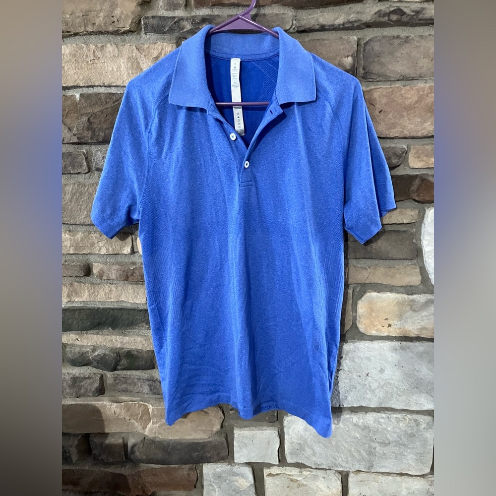 Lululemon athletica performance Blue Polo Shirt